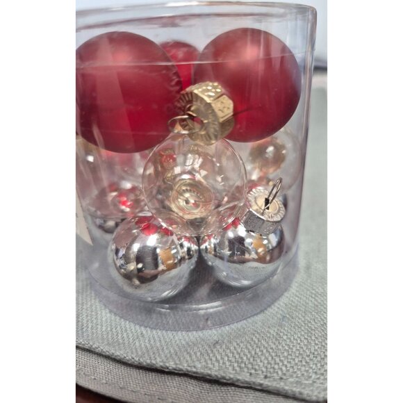 15-Piece Christmas Bauble Set With Red & Clear Ornaments For Craft & Decor Proje - Picture 5 of 7